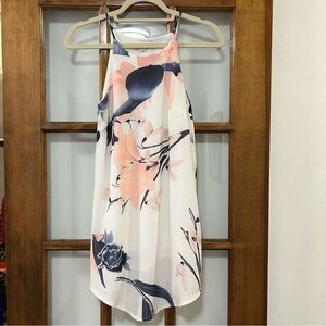 Floral Halter Dress White Size 6